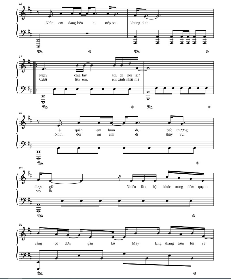 sheet nhạc ngôi sao cô đơn Jack J97 2